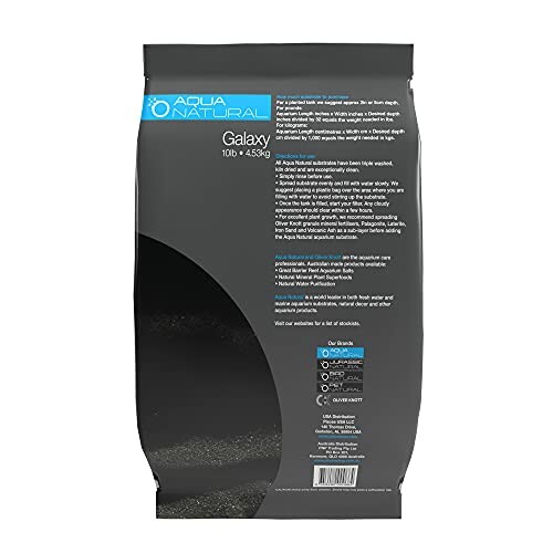 Back view of Aqua Natural Galaxy packaging with text and logo