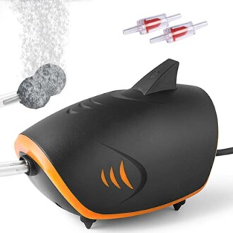 Aquarium air pump with accessories and bubbles