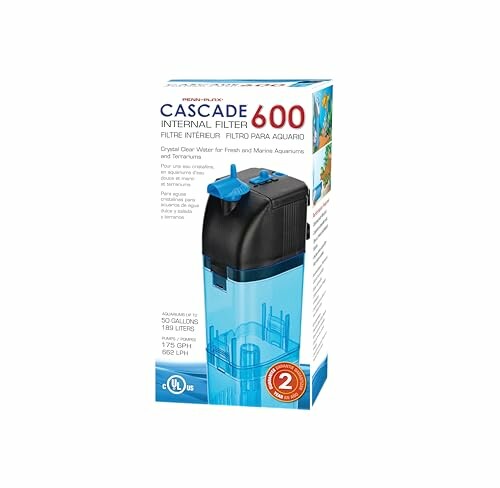 Cascade 600 internal aquarium filter packaging.