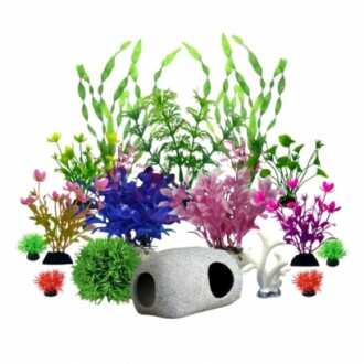 QurXaKa Aquarium Decoration Fish Tank Artificial Plastic Plants