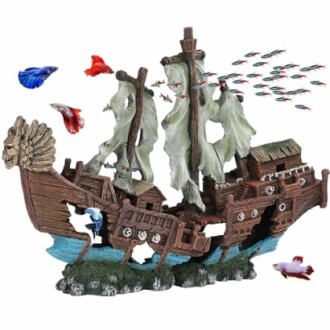 UNEAK - Large Shipwreck Aquarium Decorations