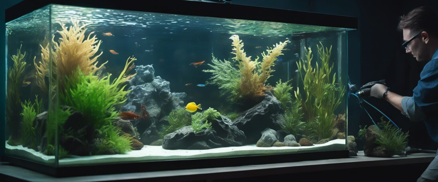 Image of aquarium maintenance