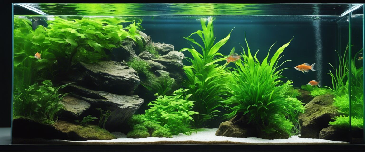 Image of a freshwater aquarium setup